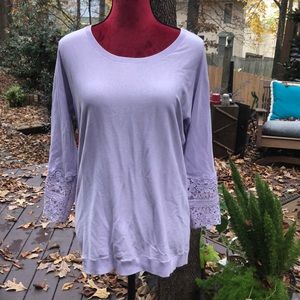 Lace sleeve shirt nwot